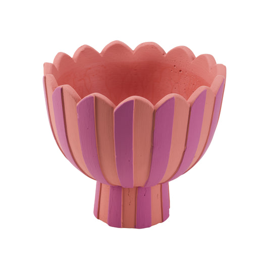 Cachepot Piede MOIRA in ceramica cementizia! Disponibile in 2 misure: Misura L: Ø 22 x h 20 cm Misura M: Ø 18 x h 16 cm. In negozio e online su tuttochic.it