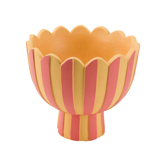 Cachepot Piede MOIRA in ceramica cementizia! Disponibile in 2 misure: Misura L: Ø 22 x h 20 cm Misura M: Ø 18 x h 16 cm. In negozio e online su tuttochic.it