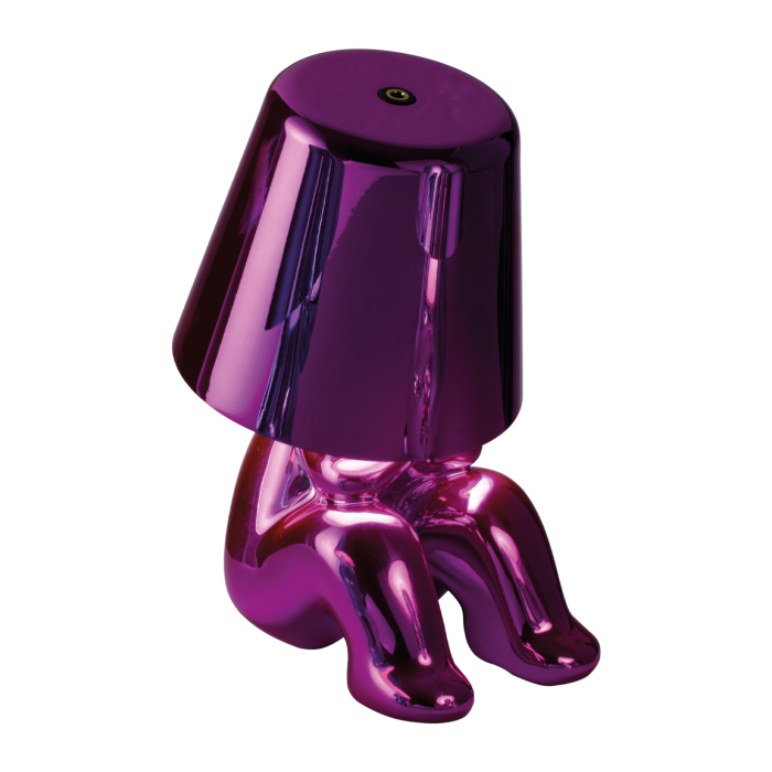 Lampada LED Mascagni Casa modello WHEN in fucsia lucido con sensore touch e design colorato e compatto