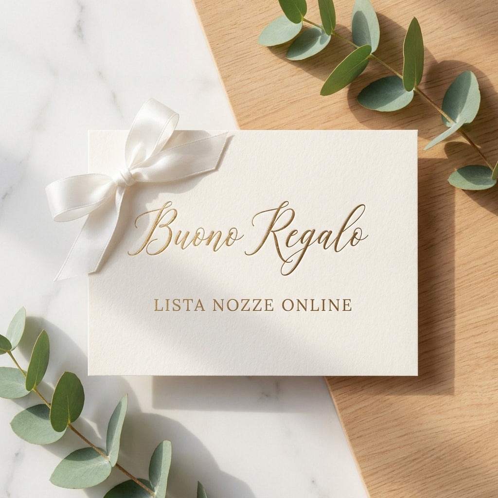 Buono regalo cumulabile e senza scadenza per lista nozze online e acquisti per la casa.