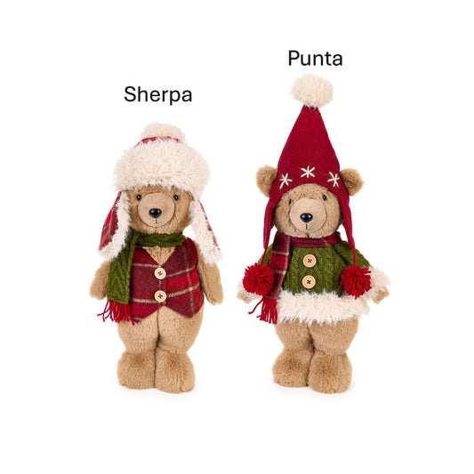 orsetto decorativo natalizio Nuvole di Stoffa h 42 cm. 2 modelli