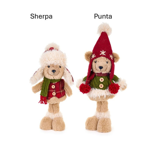 orsetto decorativo natalizio Nuvole di Stoffa h 34 cm. 2 modelli