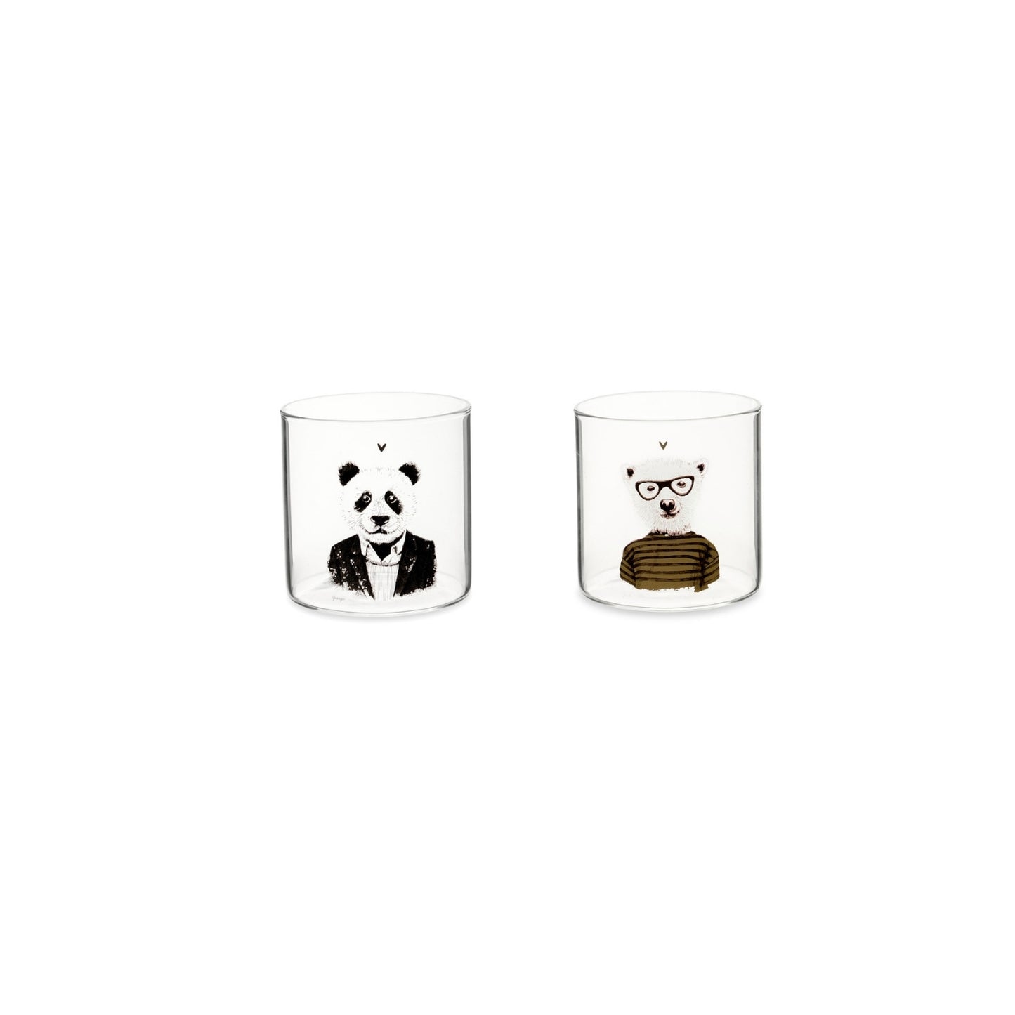 6 Bicchieri in vetro da tavola "My Friend's Home"! Realizzati in resistente vetro borosilicato, Dimensioni: cm 8x8 - Capacità: 300 ml. In negozio e online su tuttochic.it