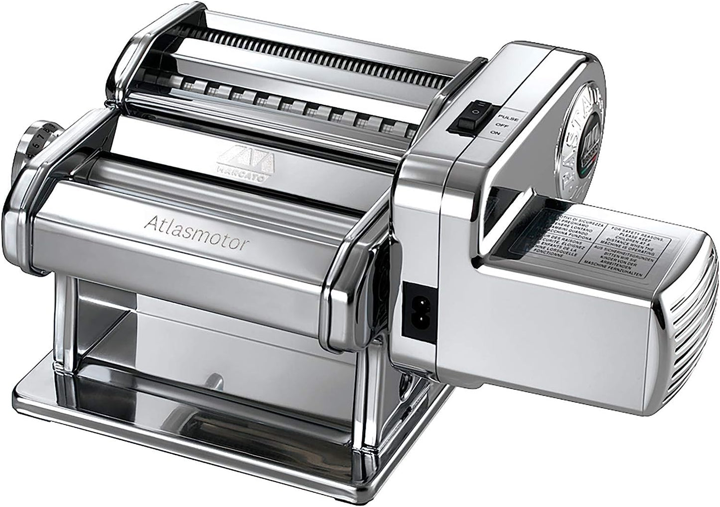 Atlasmotor semplifica la preparazione della pasta fresca, grazie al pratico motore che ti permette di lavorare liberamente su qualsiasi superficie, senza affaticarti. Hai entrambe le mani libere durante l'utilizzo; non devi fissare la macchina al tavolo di lavoro. In negozio e online su tuttochic.it