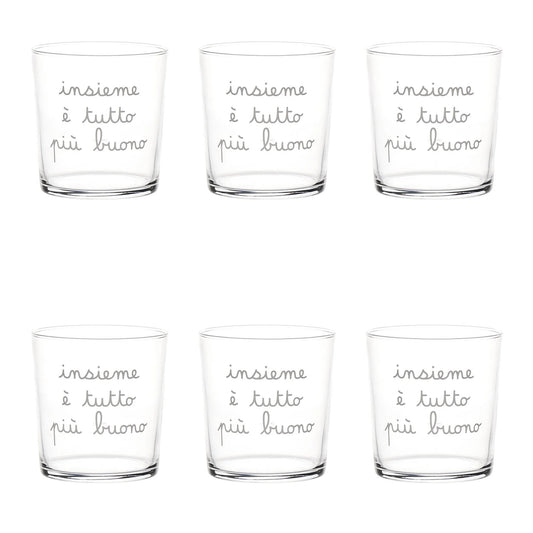 Set 6 bicchieri 35,5 cl Lavabile in lavastoviglie: si consiglia una temperatura di lavaggio. Disegnato e prodotto in Italia. In negozio e online su tuttochic.it