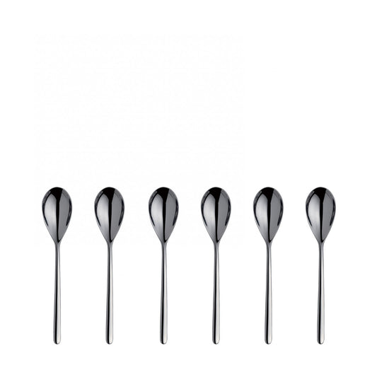 Realizzati in acciaio inox 18/10 con finitura lucida a specchio. Dimensioni: cm 15 x 3 Spessore 3 mm. Manutenzione: Lavare in lavastoviglie fino a 65°C negli appositi cestelli per posate e cassetto posate. In negozio e online su tuttochic.it