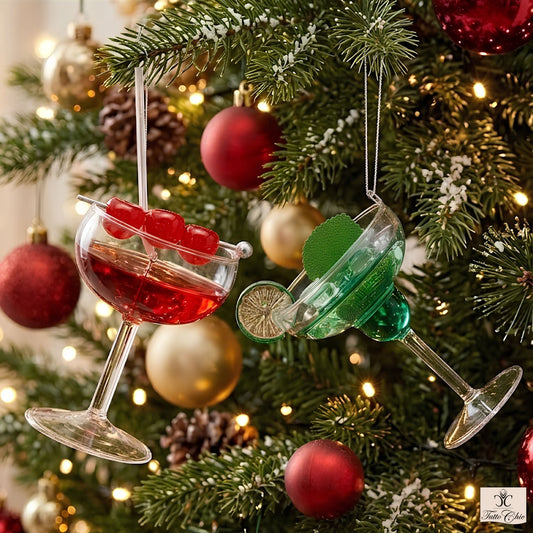 Rendi il tuo albero di Natale ancora più festoso con l'Addobbo Cocktail! Realizzata con una coppa in vetro trasparente e decorata con elementi in plastica colorata, questa bellissima decorazione aggiungerà un tocco di allegria al tuo albero. Dimensioni: cm 8,5 x h 11. In negozio e online su tuttochic.it