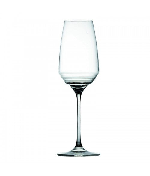 Set di 6 flute in vetro sonoro superiore senza piombo. Dimensioni: Ø 76 x h 24,5 cm Capacità: 38 cl. In negozio e online su tuttochic.it