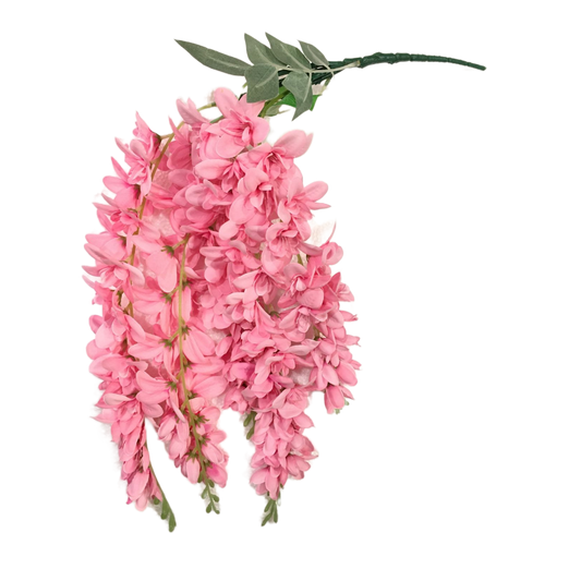 Fiore artificiale di Aelesia di colore rosa.
Dimensioni: cm 68.
Petali e foglie in tessuto, rametti in plastica. In negozio e online su tuttochic.it