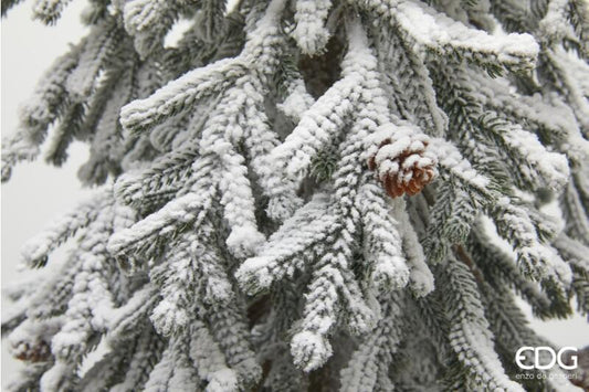 Pino Innevato artificiale h 180 cm Rami in plastica effetto neve Tronco in metallo Base decorata in metallo cm 20x20. In negozio e online su tuttochic.it