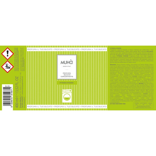 Prodotto profuma bucato concentrato da 400 ml. Info sulla fragranza FITNESS POWER  Fragranza corposa fruttata e fresca indicata per profumare i capi sportivi neutralizzando i cattivi odori grazie alla molecola anti-odore. Lascia ai tuoi capi gradevoli profumi di mela verde, ecc. In negozio e online su tuttochic.it