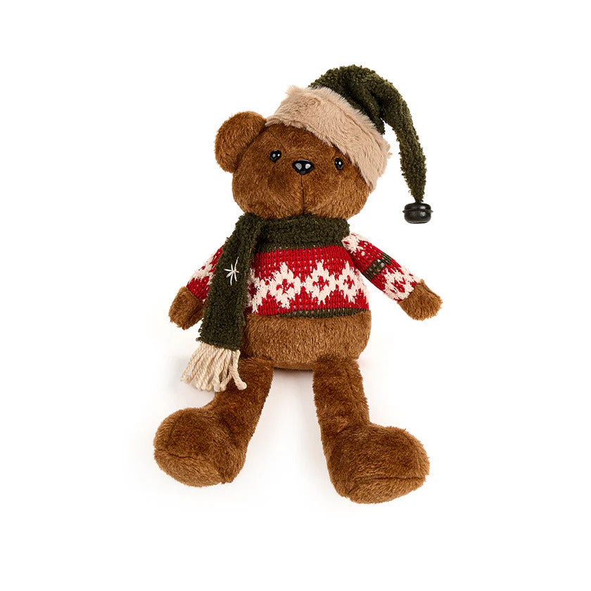 Vivi la magia del Natale con Orso Wonderland, in due versioni incantevoli: Orsa con vestito e Orso con sciarpa. Morbido e soffice, realizzato in poliestere e cotone Porta a casa l'atmosfera delle festività. Dimensioni: orso con sciarpa 18 x 13 x 44 cm - orsa con vestito 16x12x33 cm. In negozio e online su tuttochic.it