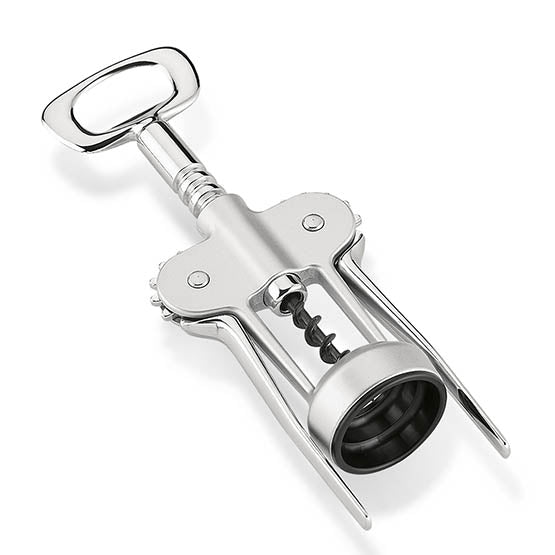 Cavatappi realizzato in acciaio 18/10 a garanzia di resistenza e durata. Pratico e maneggiovole.