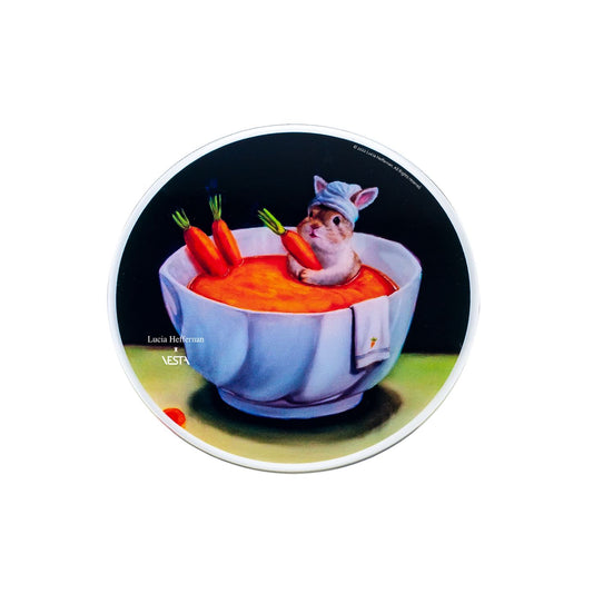 L’arte e l’ironia di Lucia Heffernan vestono una tavola originale e non convenzionale grazie ai 6 sottobicchieri in cristallo acrilico con stampe assortite. Dimensioni: (sottobicchiere singolo)cm Ø 8, spessore 3 mm