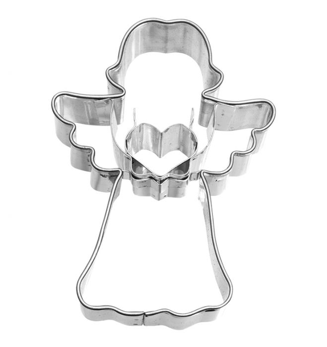 Tagliabiscotti Angelo con cuore 7 cm