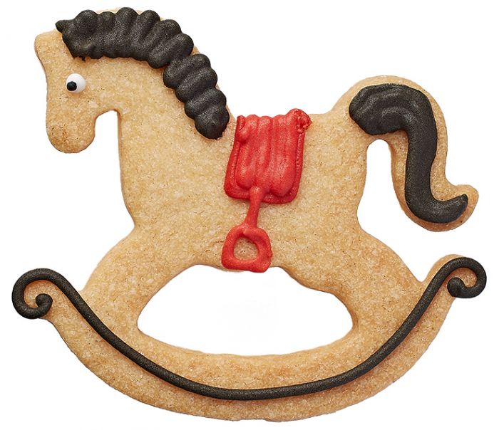 Tagliabiscotti Cavalo a Dondolo, in acciaio inox 7 cm, lavabile in lavastoviglie. Armati per ogni occasione Che sia una nascita, un battesimo, una cresima o una comunione, con i nostri tagliabiscotti hai un regalo adatto ad ogni occasione. In negozio e online su tuttochic.it