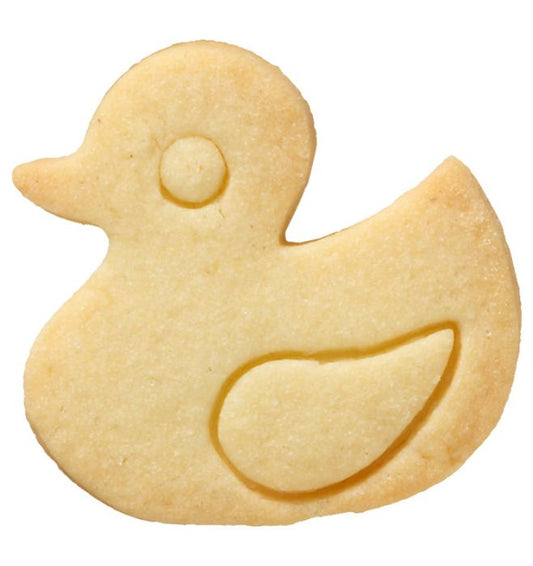 Tagliabiscotti Anatroccolo, con goffratura interna, in acciaio inox 5,5 cm, lavabile in lavastoviglie. I nostri tagliabiscotti possono essere utilizzati anche per pane, burro, formaggio, salsiccia, frutta... In questo modo puoi potenziare ogni buffet e ogni pausa pranzo. In negozio e online su tuttochic.it