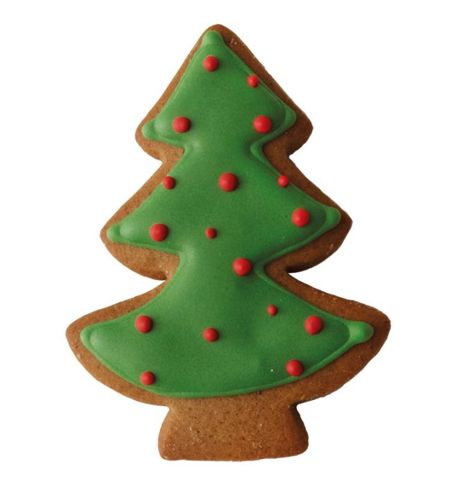 Tagliabiscotti Abete, in acciaio inox cm 6, lavabile in lavastoviglie. L'albero di Natale decorato in modo diverso. Hai mai decorato il tuo albero di Natale coni tagliabiscotti? No? È giunto il momento! Attacca un nastro decorativo al tagliabiscotti e appendi le forme all'albero. In negozio e online su tuttochic.it