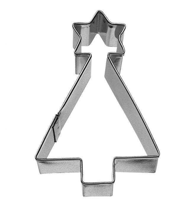 Tagliabiscotti Albero di Natale geometrico, in acciaio inox cm 7,5, lavabile in lavastoviglie. L'albero di Natale decorato in modo diverso. Hai mai decorato il tuo albero di Natale con i tagliabiscotti? No? Attacca un nastro decorativo al tagliabiscotti e appendi le forme all'albero. In negozio e online su tuttochic.it