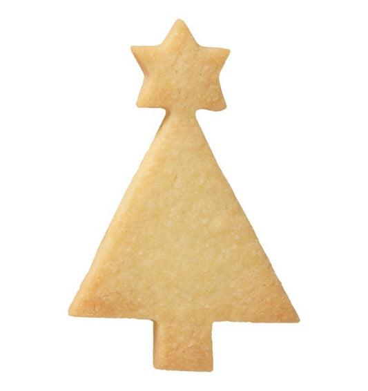 Tagliabiscotti Albero di Natale geometrico, in acciaio inox cm 7,5, lavabile in lavastoviglie. L'albero di Natale decorato in modo diverso. Hai mai decorato il tuo albero di Natale con i tagliabiscotti? No? Attacca un nastro decorativo al tagliabiscotti e appendi le forme all'albero. In negozio e online su tuttochic.it