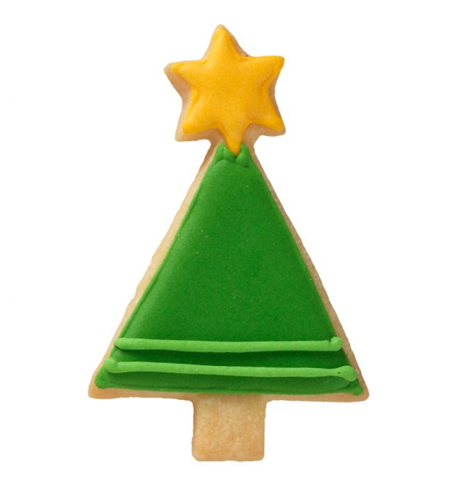 Tagliabiscotti Albero di Natale geometrico, in acciaio inox cm 7,5, lavabile in lavastoviglie. L'albero di Natale decorato in modo diverso. Hai mai decorato il tuo albero di Natale con i tagliabiscotti? No? Attacca un nastro decorativo al tagliabiscotti e appendi le forme all'albero. In negozio e online su tuttochic.it