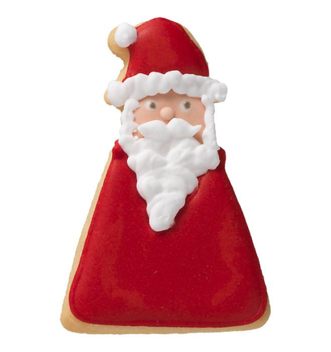 Tagliabiscotti Babbo Natale geometrico, con goffratura interna, in acciaio inox 6,5 cm, lavabile in lavastoviglie. Versatile nell'uso. I nostri tagliabiscotti non sono ideali solo per cuocere i biscotti. Possono essere utilizzati anche per pane, burro, formaggio, salsiccia, frutta e verdura. In negozio e online su tuttochic.it
