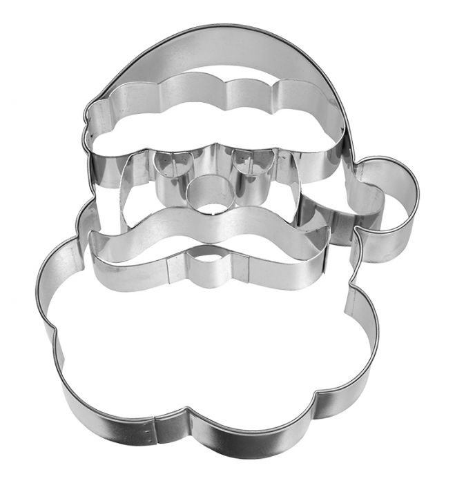 Tagliabiscotti Faccia di Babbo Natale, con goffratura interna, in acciaio inox 10,5 cm, lavabile in lavastoviglie. I nostri tagliabiscotti non sono ideali solo per cuocere i biscotti. Possono essere utilizzati anche per pane, burro, formaggio, salsiccia, frutta e verdura. In negozio e online su tuttochic.it