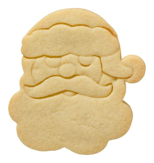 Tagliabiscotti Faccia di Babbo Natale, con goffratura interna, in acciaio inox 10,5 cm, lavabile in lavastoviglie. I nostri tagliabiscotti non sono ideali solo per cuocere i biscotti. Possono essere utilizzati anche per pane, burro, formaggio, salsiccia, frutta e verdura. In negozio e online su tuttochic.it