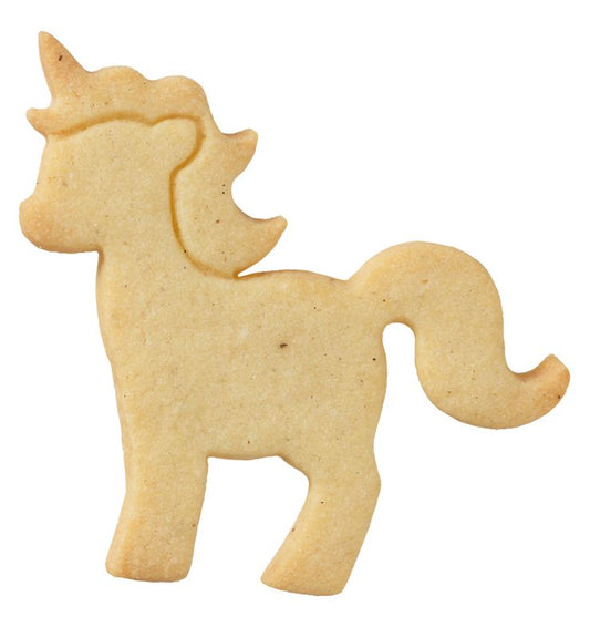 Tagliabiscotti Unicorno, con goffratura interna, in acciaio inox 8,5 cm, lavabile in lavastoviglie. I nostri tagliabiscotti possono essere utilizzati anche per pane, burro, formaggio, salsiccia, frutta... In questo modo puoi potenziare ogni buffet e ogni pausa pranzo. In negozio e online su tuttochic.it