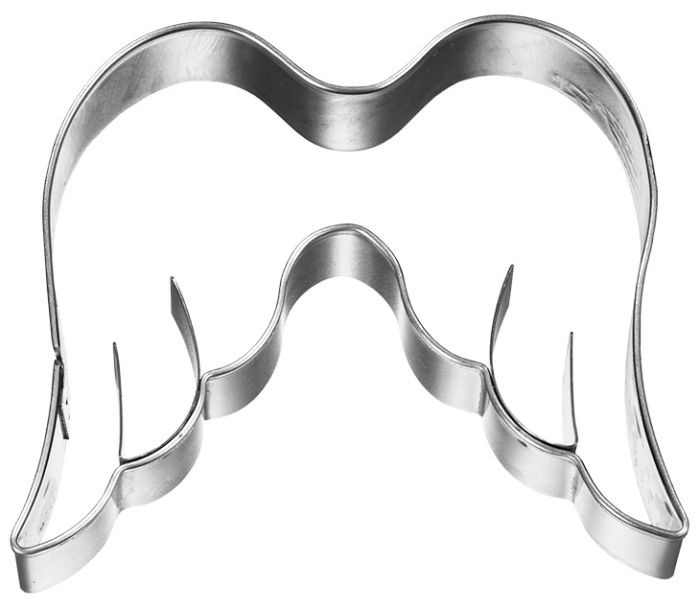 Tagliabiscotti Ali d'Angelo, con goffratura interna, in acciaio inox 7,5 cm, lavabile in lavastoviglie. Hai mai decorato il tuo albero di Natale con i tagliabiscotti? No? È giunto il momento! Attacca un nastro decorativo al tagliabiscotti e appendi le forme all'albero. In negozio e online su tuttochic.it