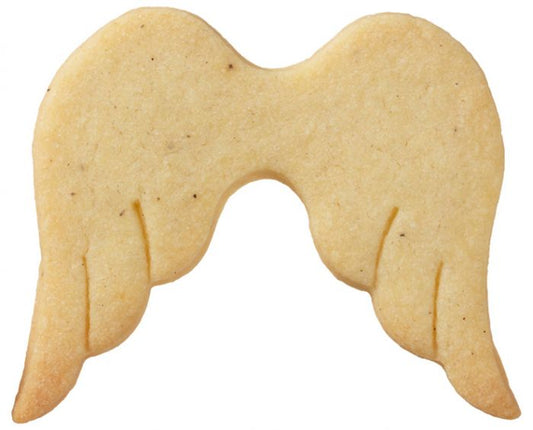 Tagliabiscotti Ali d'Angelo, con goffratura interna, in acciaio inox 7,5 cm, lavabile in lavastoviglie. Hai mai decorato il tuo albero di Natale con i tagliabiscotti? No? È giunto il momento! Attacca un nastro decorativo al tagliabiscotti e appendi le forme all'albero. In negozio e online su tuttochic.it