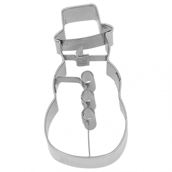 Tagliabiscotti Pupazzo di Neve, con goffratura interna, in acciaio inox 8 cm, lavabile in lavastoviglie. Hai mai decorato il tuo albero di Natale con i tagliabiscotti? No? È giunto il momento! Attacca un nastro decorativo al tagliabiscotti e appendi le forme all'albero. In negozio e online su tuttochic.it