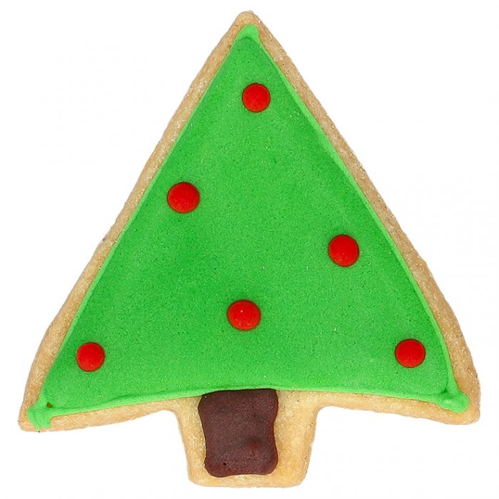 Tagliabiscotti Albero di Natale geometrico, in acciaio inox cm 6, lavabile in lavastoviglie. L'albero di Natale decorato in modo diverso. Hai mai decorato il tuo albero di Natale con i tagliabiscotti? No? Attacca un nastro decorativo al tagliabiscotti e appendi le forme all'albero. In negozio e online su tuttochic.it
