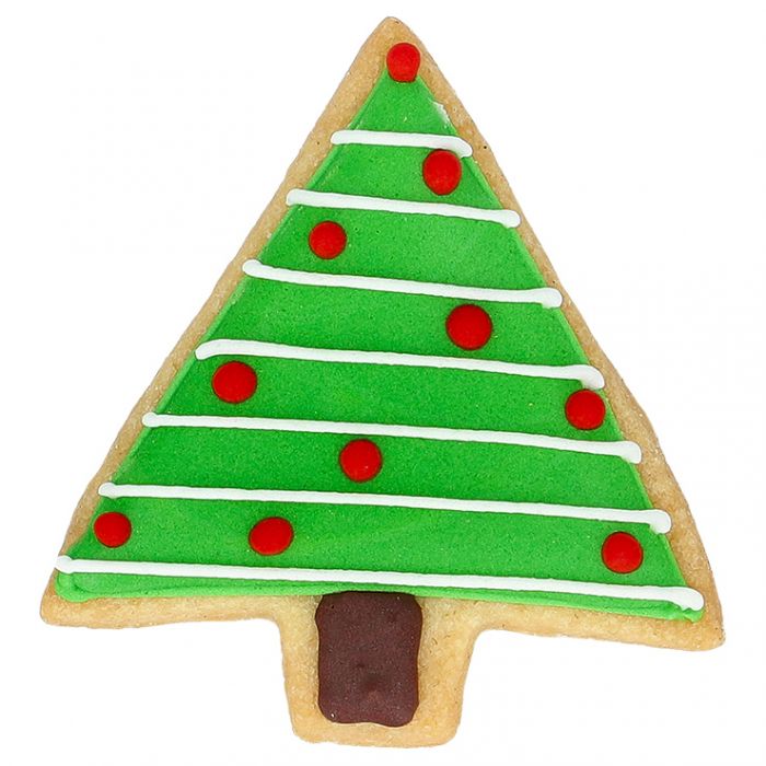 Tagliabiscotti Albero di Natale geometrico, in acciaio inox cm 6, lavabile in lavastoviglie. L'albero di Natale decorato in modo diverso. Hai mai decorato il tuo albero di Natale con i tagliabiscotti? No? Attacca un nastro decorativo al tagliabiscotti e appendi le forme all'albero. In negozio e online su tuttochic.it