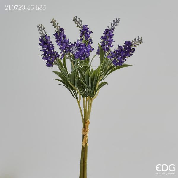 Mazzetto di Lavanda fiorita artificiale di colore viola. Lunghezza singolo rametto cm 33. In negozio e online su tuttochic.it