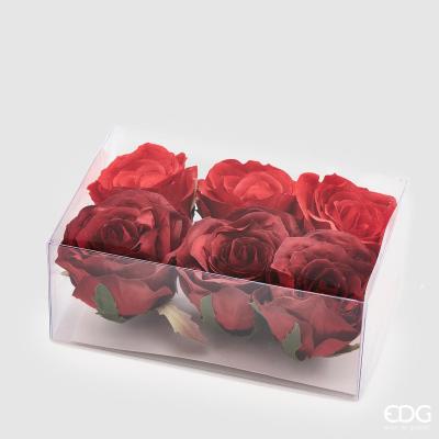 Confezione 6 pezzi rosa testa rex . Colore rosso in 2 tonalità Materiale: tessuto. In negozio e online su tuttochic.it