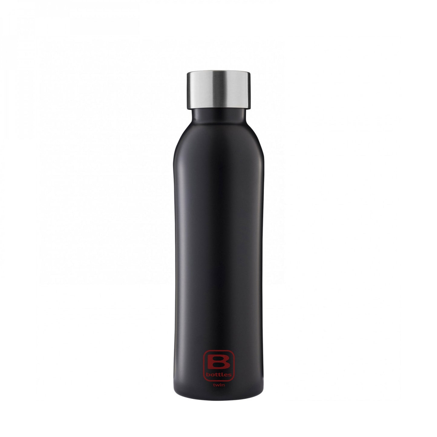 Bottiglia TWIN 800ml(27.051 US fl.oz.) nero opaco. Tappo finitura satinata. Mantiene i liquidi caldi per 12 ore, freddi per 24 e il ghiaccio per 36 ore. Realizzata in acciaio inox 18/10, a doppia parte sottovuoto e con uno speciale rivestimento in rame tra le due pareti. In negozio e on line su tuttochic.it