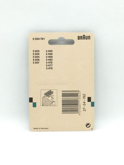 Blocco coltelli 504 per rasoi Braun Flex Integral adatto ai seguenti modelli: 5525-5550-5515-5510-5015-5316-5315-5314-5005-5000-5414-5415-5416. In negozio e online su tuttochic.it