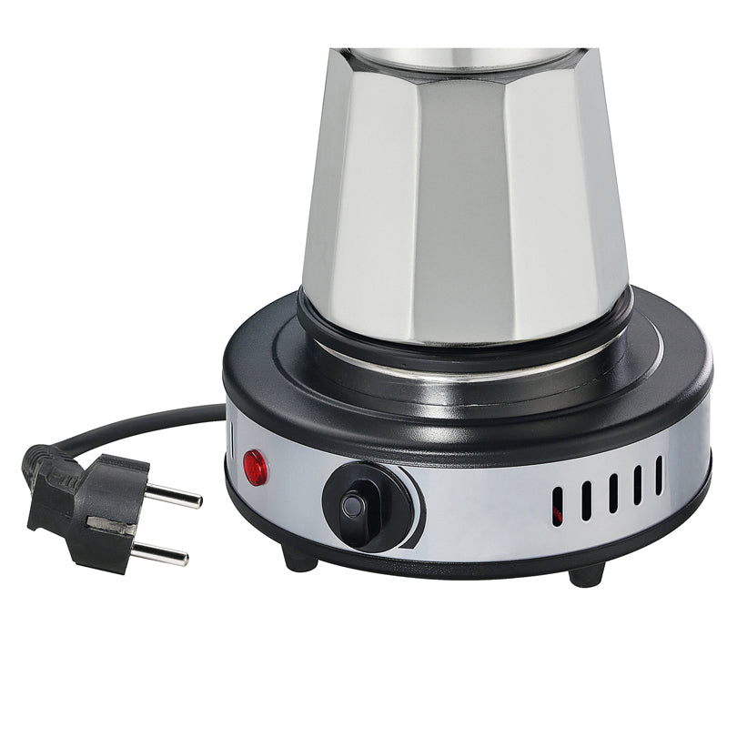 Questa mini piastra è l'ideale per le caffettiere classiche. Dotata di una regolazione continua della temperatura, spia luminosa e protezione contro il surriscaldamento. La piastra ha un diametro di 11cm. Dati tecnici: 220-240 V - 50-60 Hz - 500 watt Dimensioni totali: cm Ø 17 x 8 h. In negozio e online su tuttochic.it