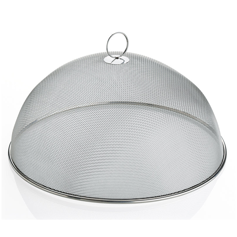 Protezione efficace per tenere lontano mosche, insetti o zanzare. Ideale per mantenere i cibi freschi e puliti dentro e fuori casa. Materiale Acciaio inox Dimensioni: cm Ø 35 x 16,5 h. In negozio e online su tuttochic.it