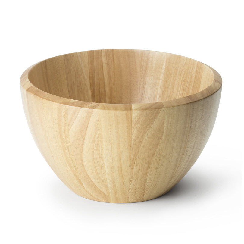 Elegante ciotola tonda in legno massiccio di albero di gomma. Pulirla solo con un panno umido. L'eccessiva umidità o le differenze di temperatura possono portare a deformazioni, crepe e scolorimento. Dimensioni: cm Ø 25x14,5: In negozio e online su tuttochic.it