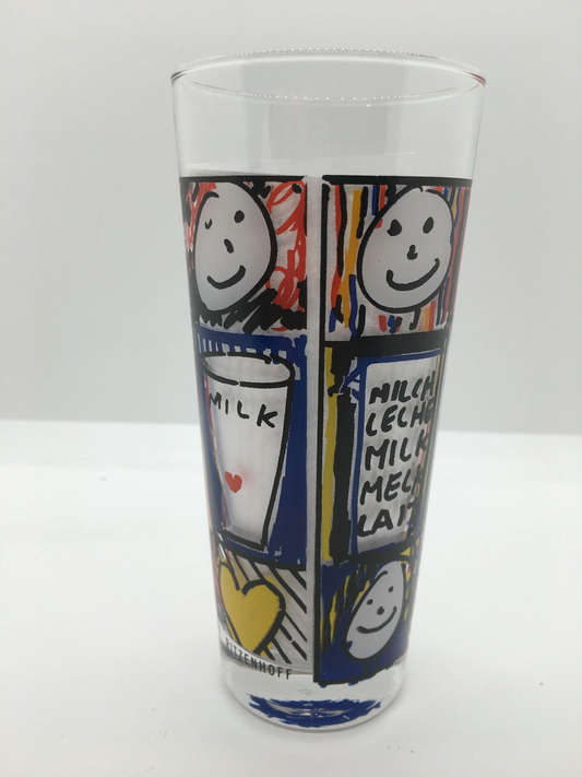 Bicchiere in vetro con decoro progettato da Roger Selden nel 2002, Edizione Limitata, della linea "Smoking Xclusive" di Ritzenhoff. Dimensioni: mm 68 x 150 h, capacità 0,25 lt