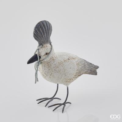 Gabbiano con cresta in resina decorata Dimensioni: cm 24 x 9 x 24 h