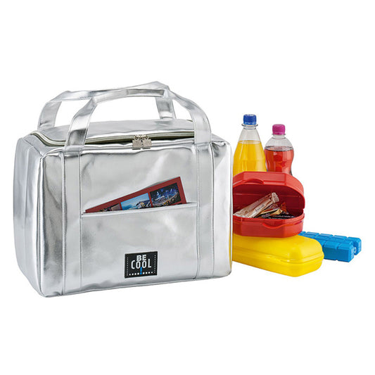 La borsa termica mantiene fresco frutta, bevande e molto altro. Utilizzabile in molteplici occasioni come shopping, campeggio, tempo libero, wellness Realizzata in PVC e con materiale isolante-EPE di alta qualità .La borsa è durevole, resistente allo strappo Capacità 20 litri, colore argento Dimensioni: cm 30 x 19 x 24