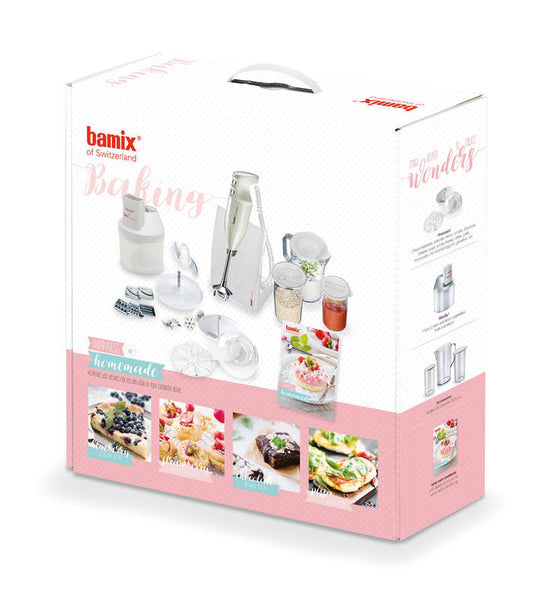 Robot da cucina Bamix Baking in grado di sminuzzare, mixare, Frullare, emulsionare, montare, impastare, tritare (anche il Ghiaccio), tutto in meno di 1 minuto. In negozio e online su tuttochic.it