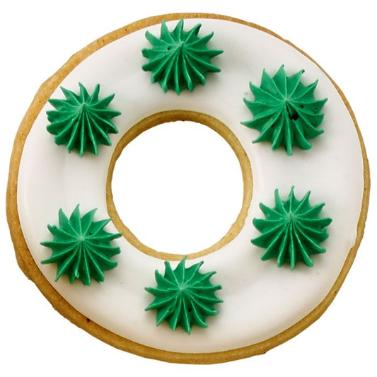 Bocchetta N. 101 di design per sac a poche realizzato in un unico pezzo in acciaio inox, ideale per creare decorazioni artistiche su cupcake, crostate e pasticcini. Dimensioni: 3,0 x 3,0 x 4,1 cm, foro di uscita Ø 17 mm. In negozio e online su tuttochic.it