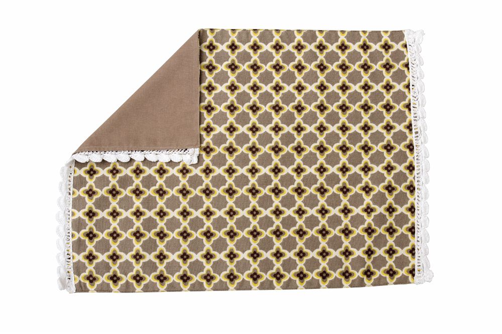 Tovaglietta rettangolare in cotone, resistente e facile da lavare, misura 45x33 cm. Questa tovaglietta americana è adatta per arredare la tavola per le tue colazioni o i tuoi pranzi informali. In negozio e online su tuttochic.it