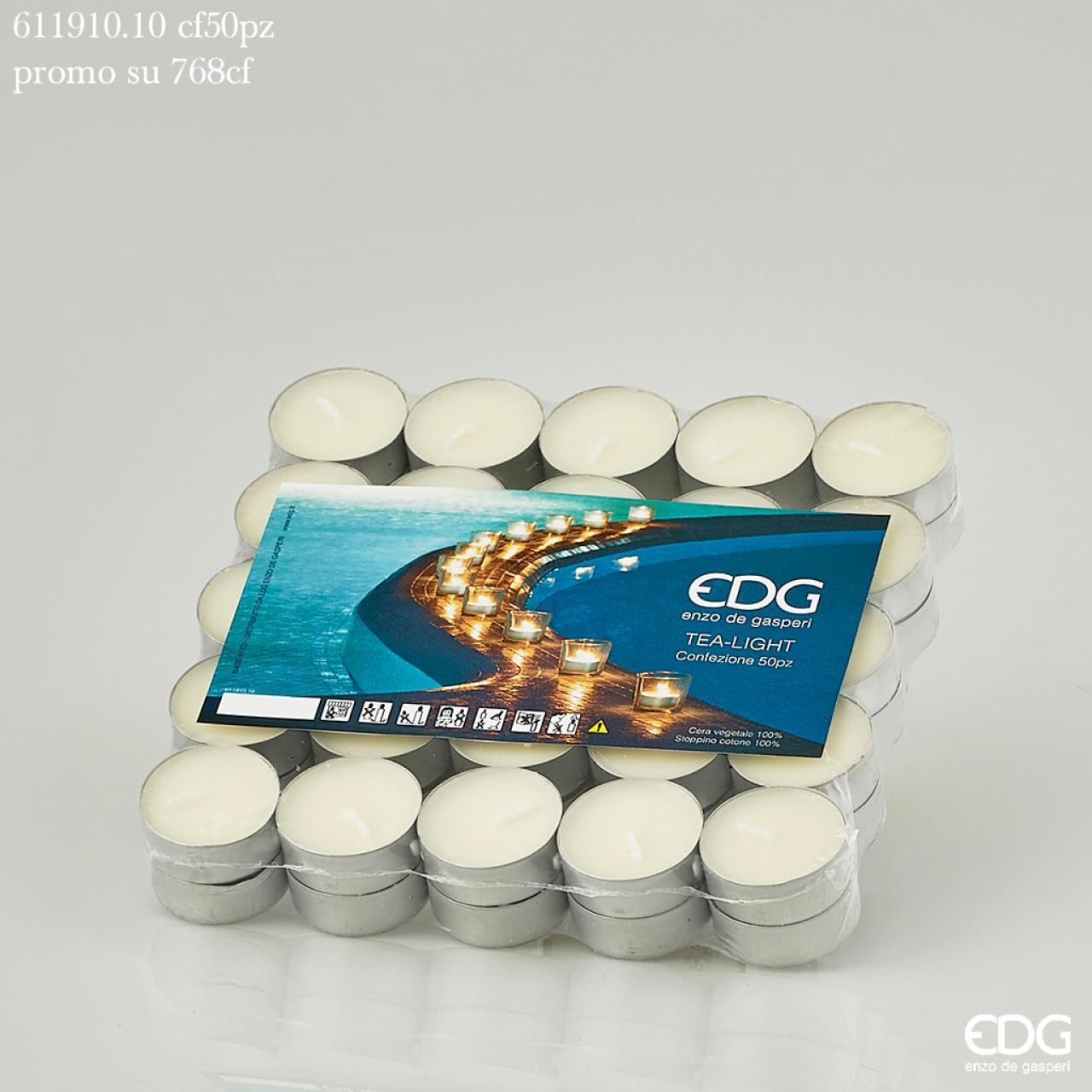 Confezione da 50 candele in cera 100% vegetale con stoppino 100% in cotone. La candela ideale per bruciatori d'essenze.