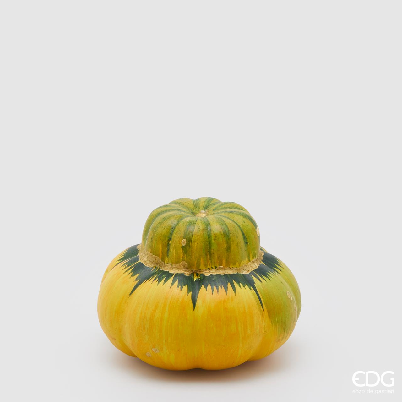 Zucca Heaven Coronata artificiale in plastica decorata. Dimensioni: cm Ø 14 x 13 h. In negozio e online su tutttochic.it