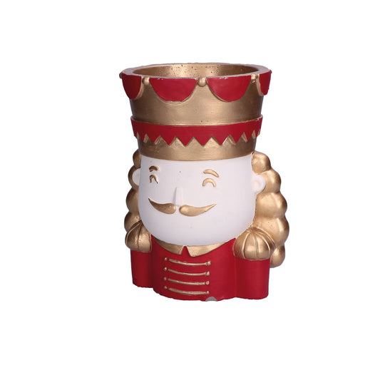 Cachepot in cemento decorato a mano. Dimensioni: cm 18x14x h22,5. In negozio e online su tuttochic.it